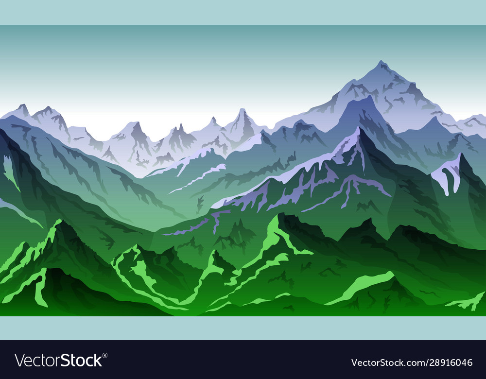 Mountains eps 10 background view green