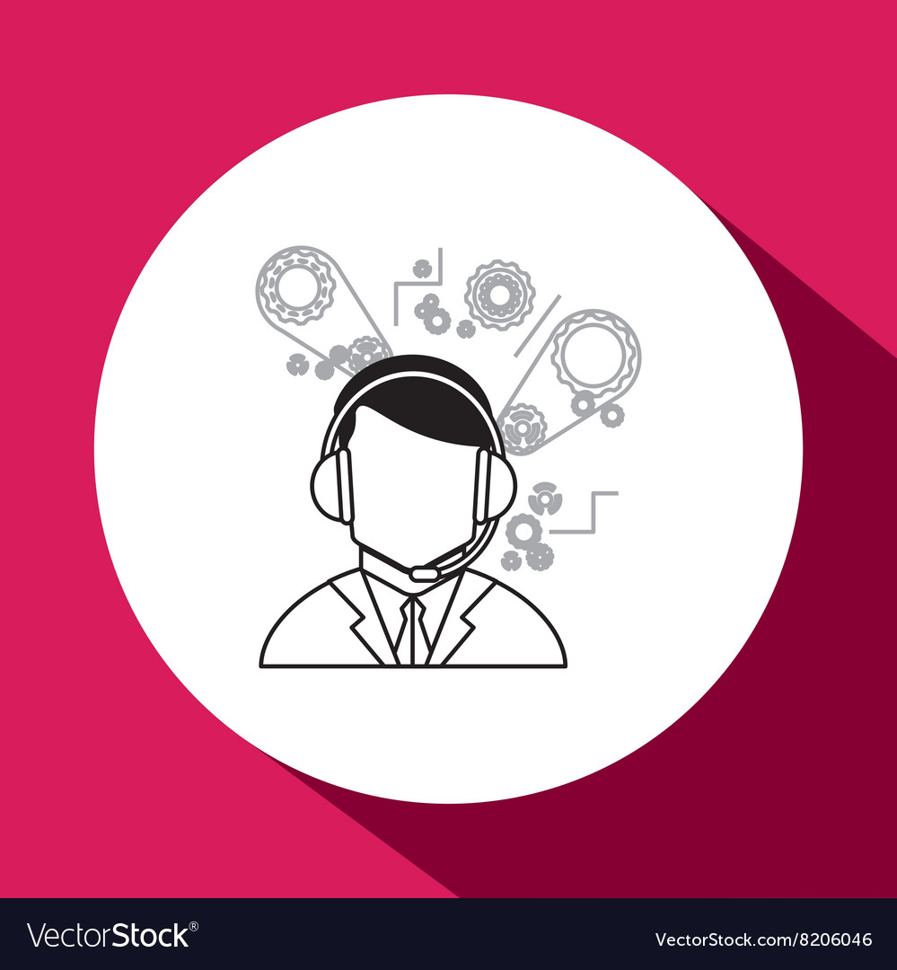 Operator icon design vector image Operator icon design