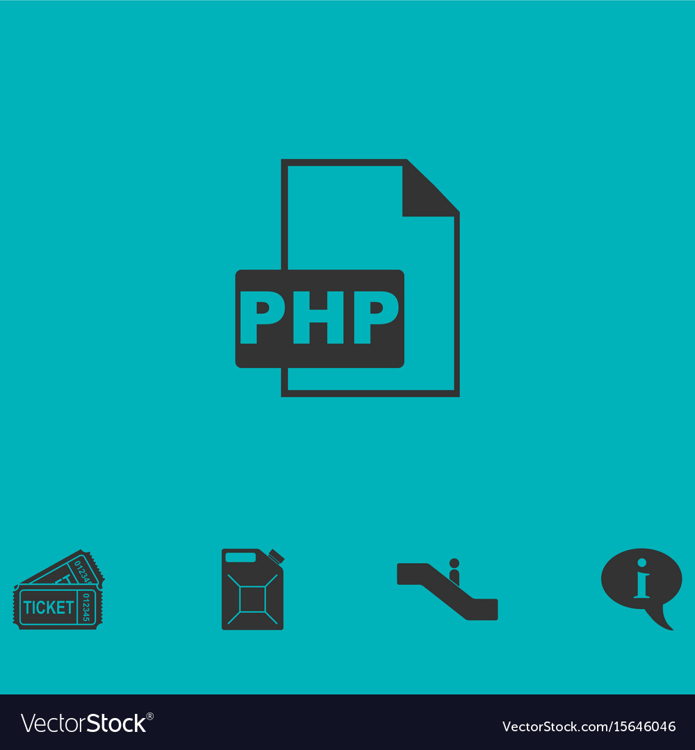 Php file icon flat