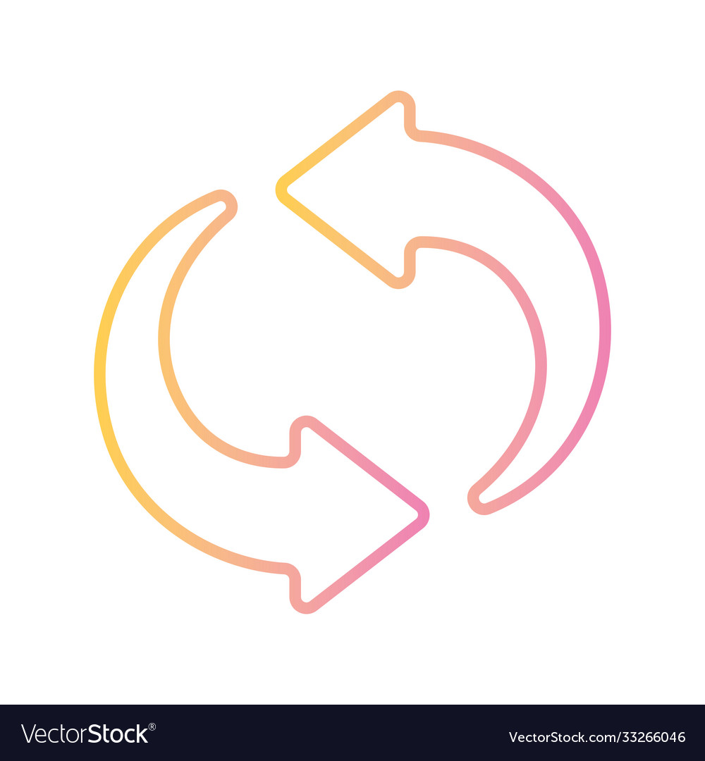 Refresh arrow gradient style icon design