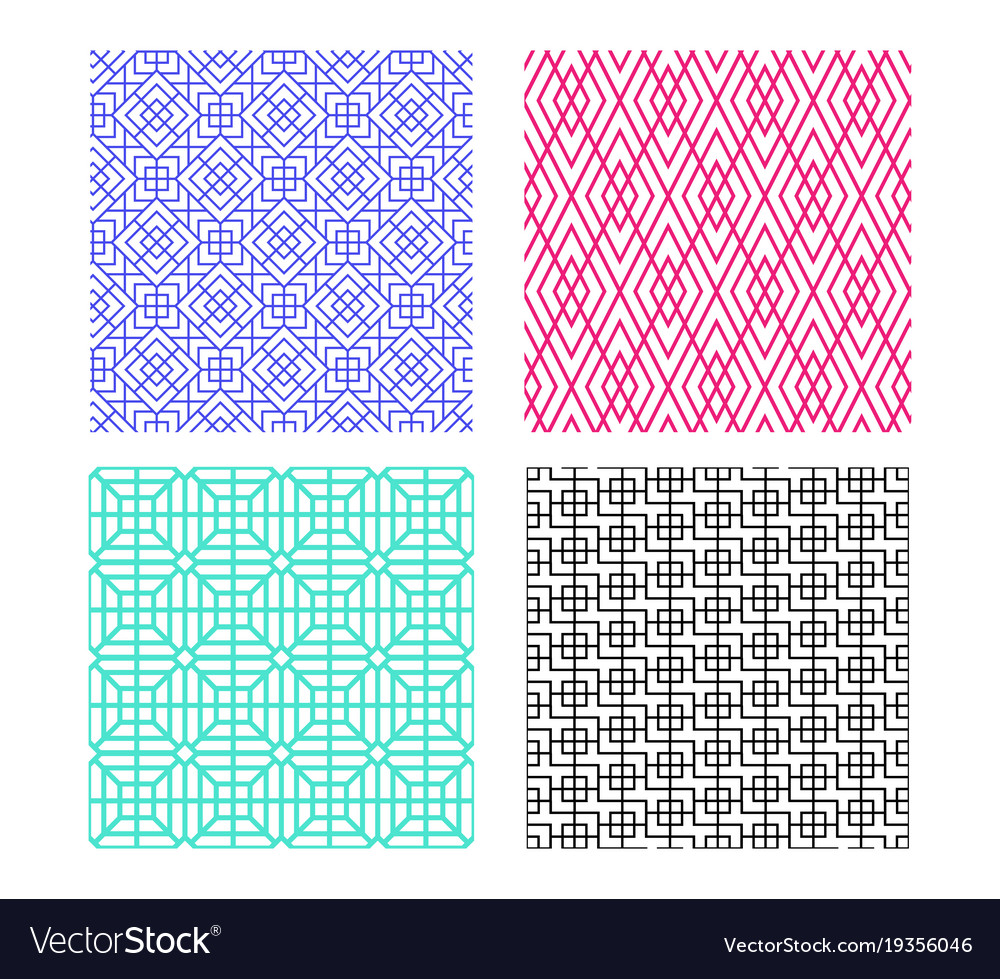 Seamless linear pattern in modern korean style