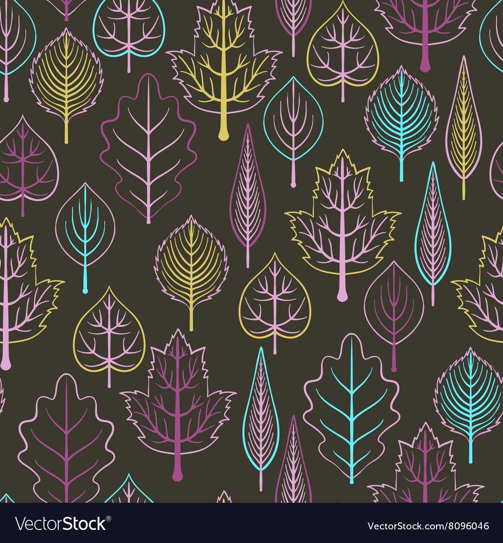 Seamless pattern with leaf