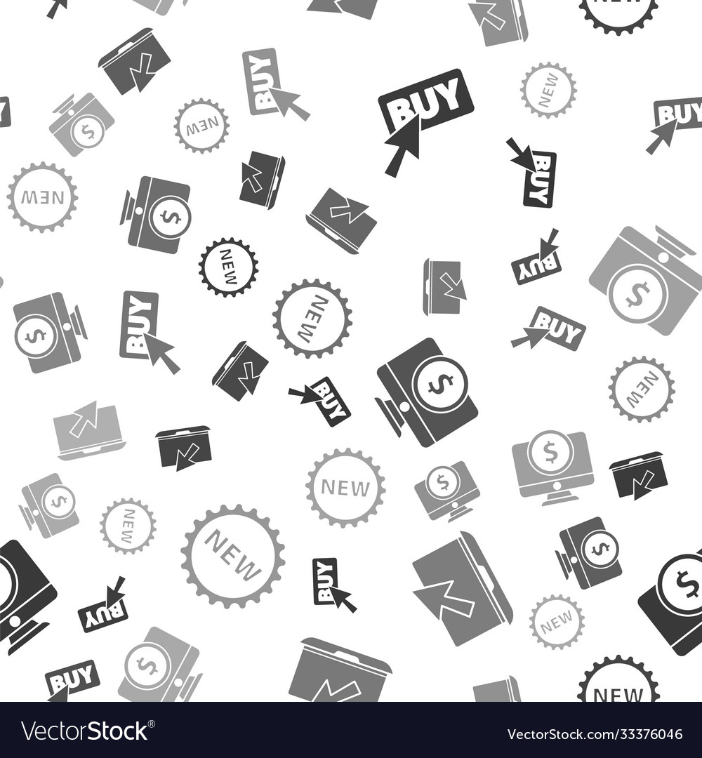 Set buy button laptop and cursor computer