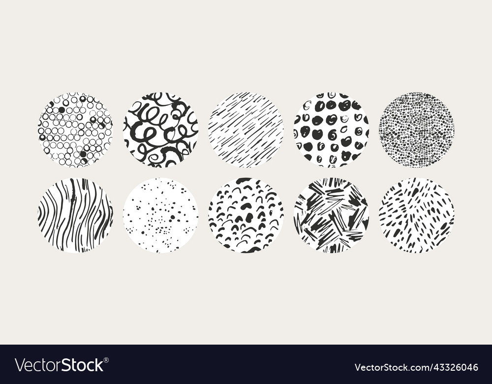 Set of round abstract vector image Set of round abstract