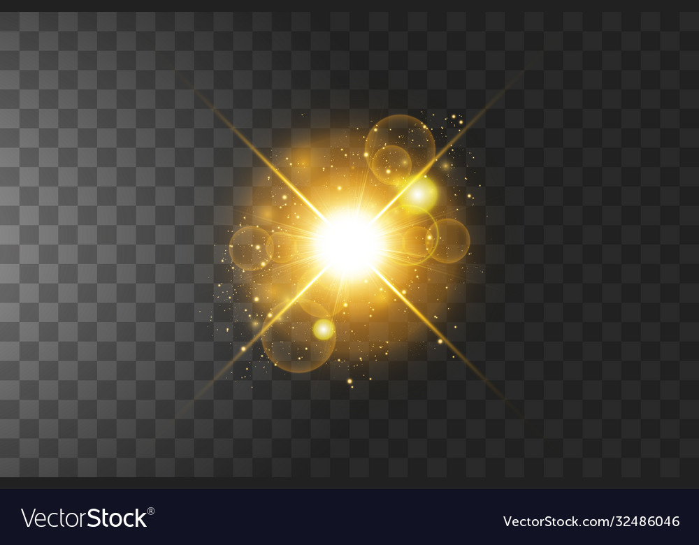 Shining golden stars isolated on black background