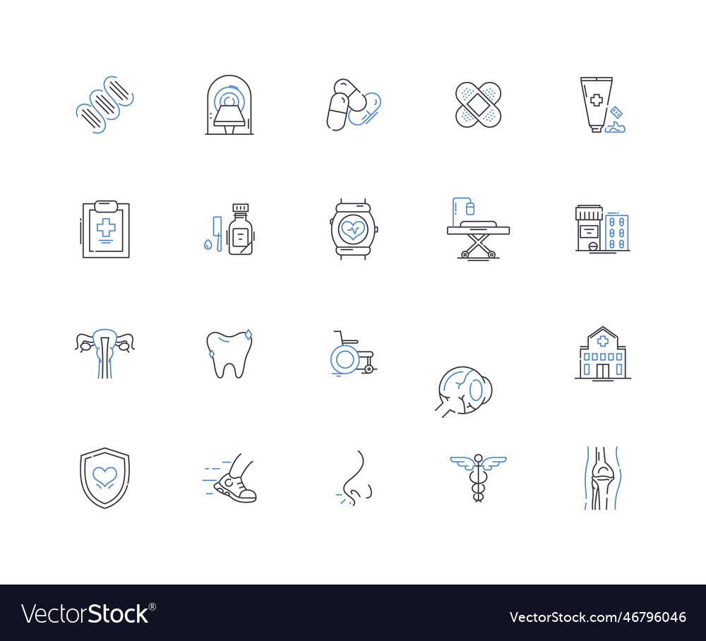 Soundness line icons collection health stability