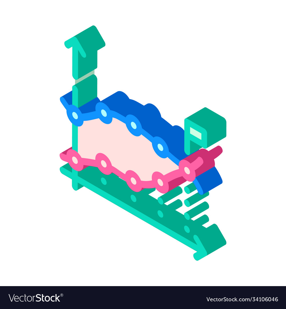 Statistical data analysis isometric icon vector image Statistical data analysis isometric icon