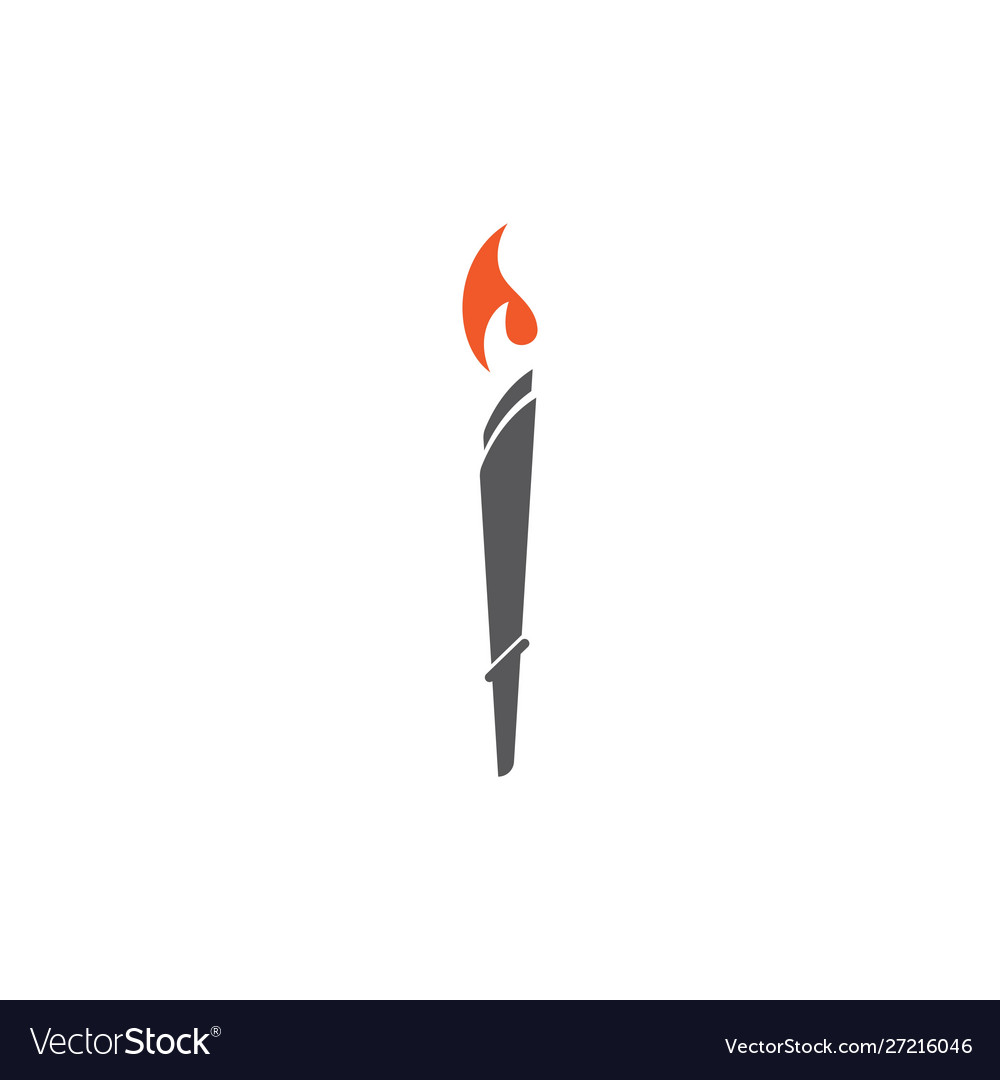 Torch icon design Vector Image Torch icon design