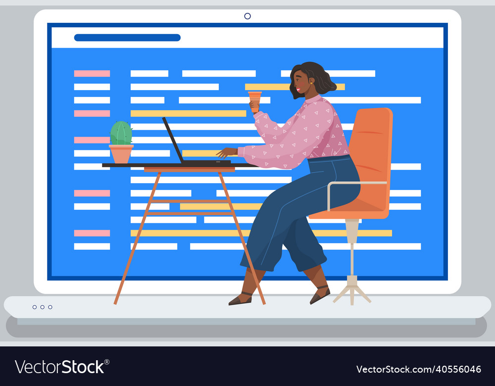 Web development programming languages programmer Vector Image