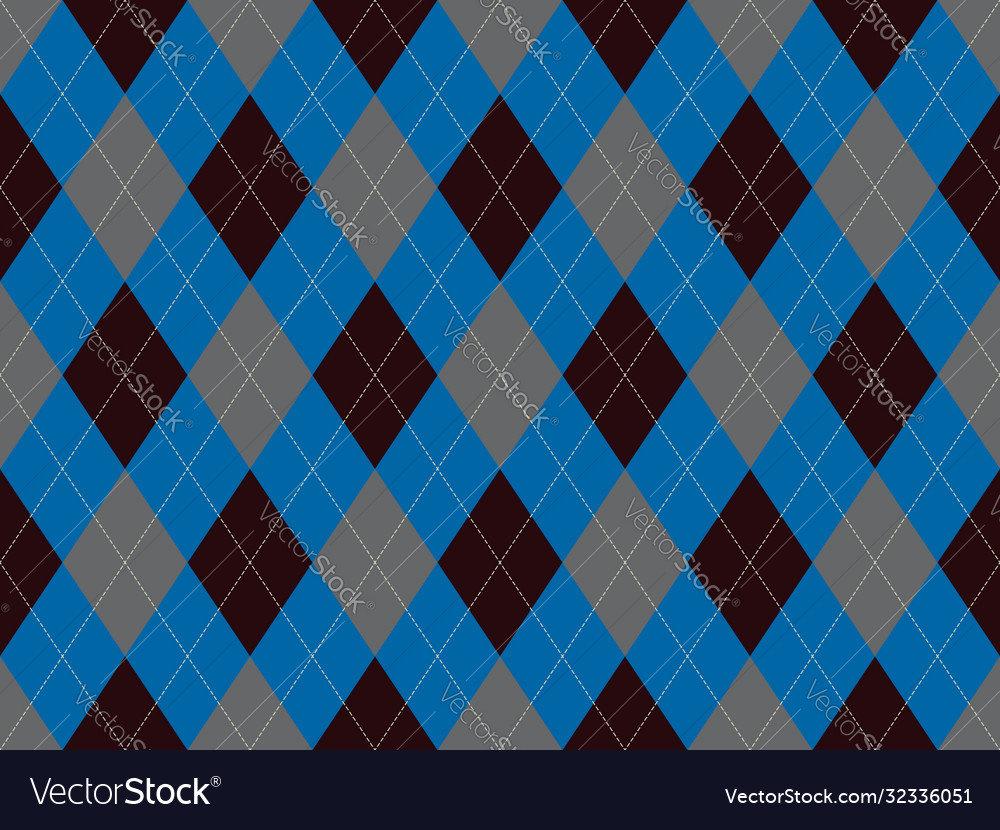 Argyle pattern seamless fabric texture background vector image Argyle pattern seamless fabric texture background