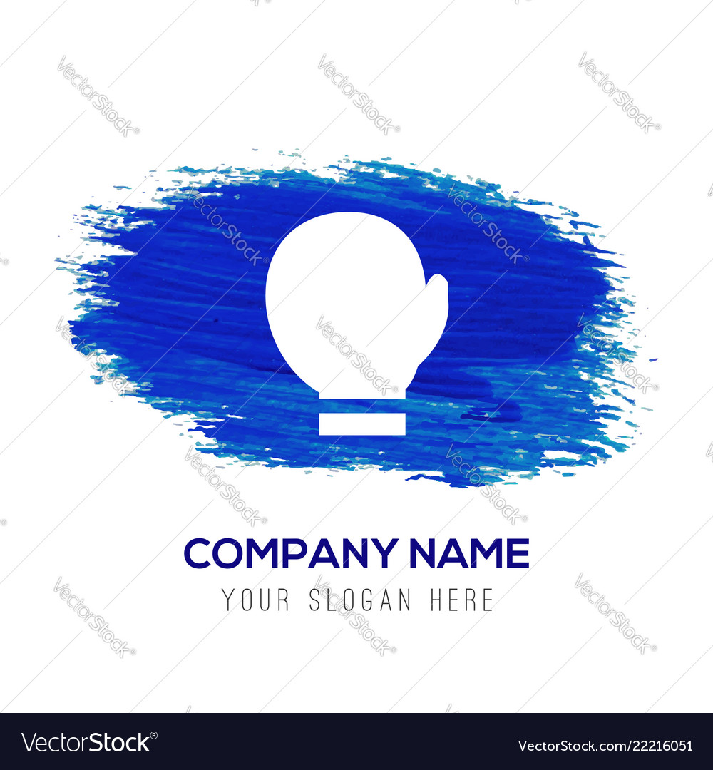 Boxing glove icon - blue watercolor background