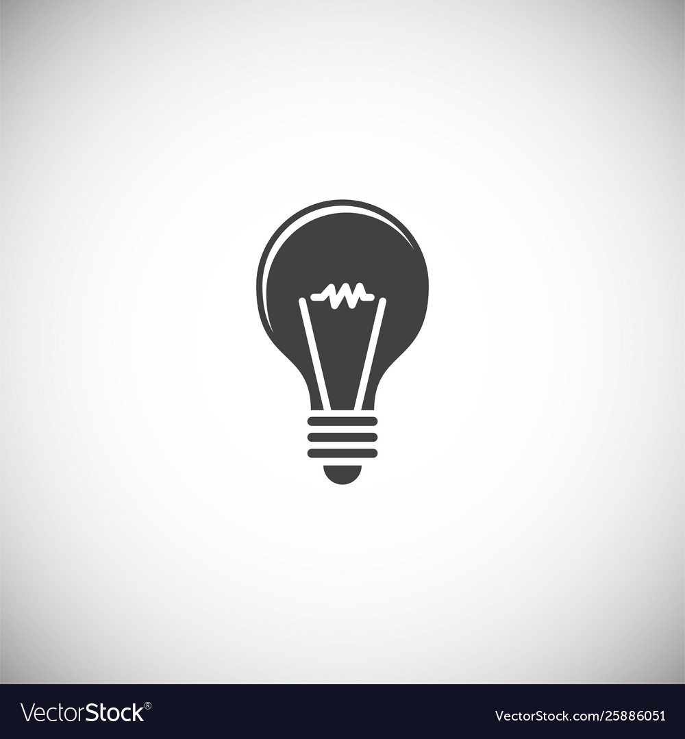 Bulb icon on background for graphic and web design Vector Image Bulb icon on background for graphic and web design
