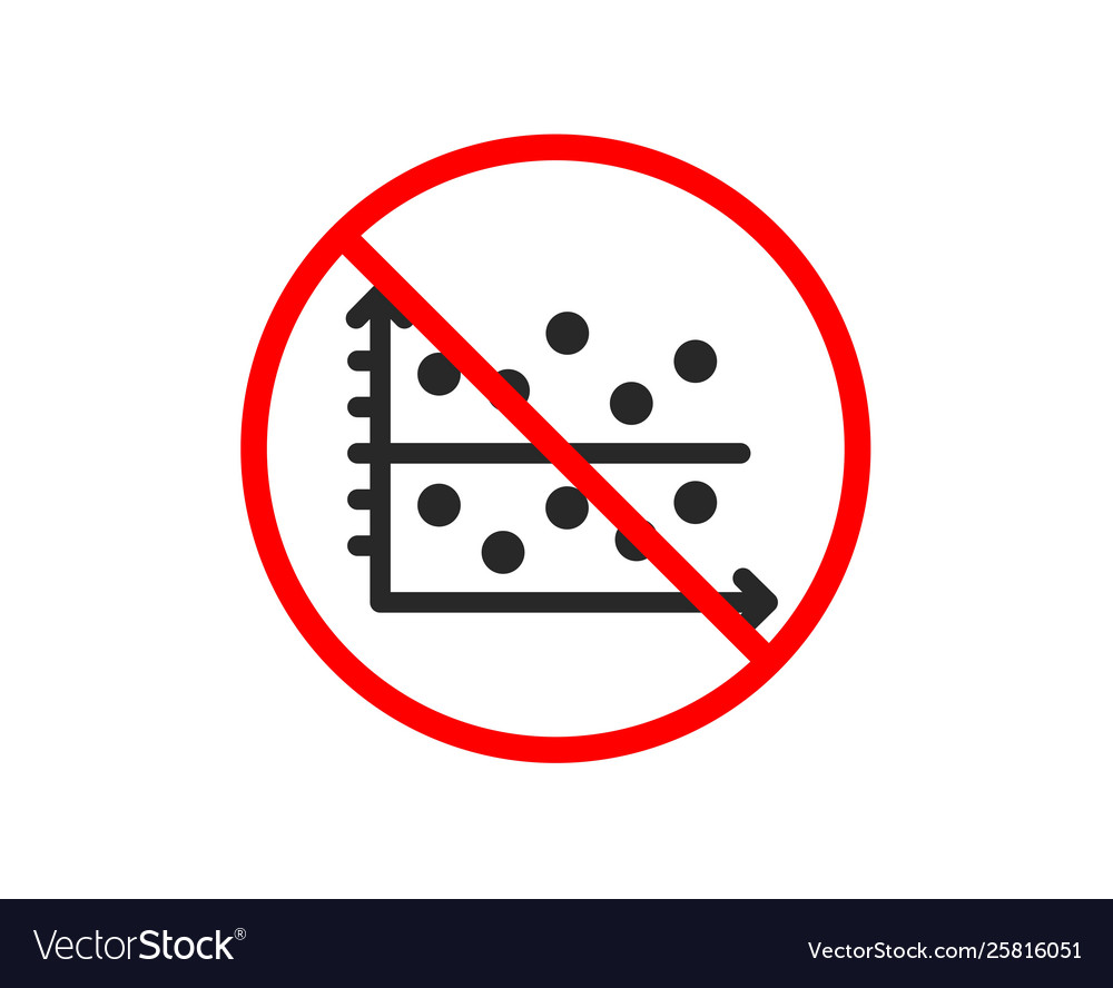 Dot plot graph icon presentation chart sign vector image Dot plot graph icon presentation chart sign