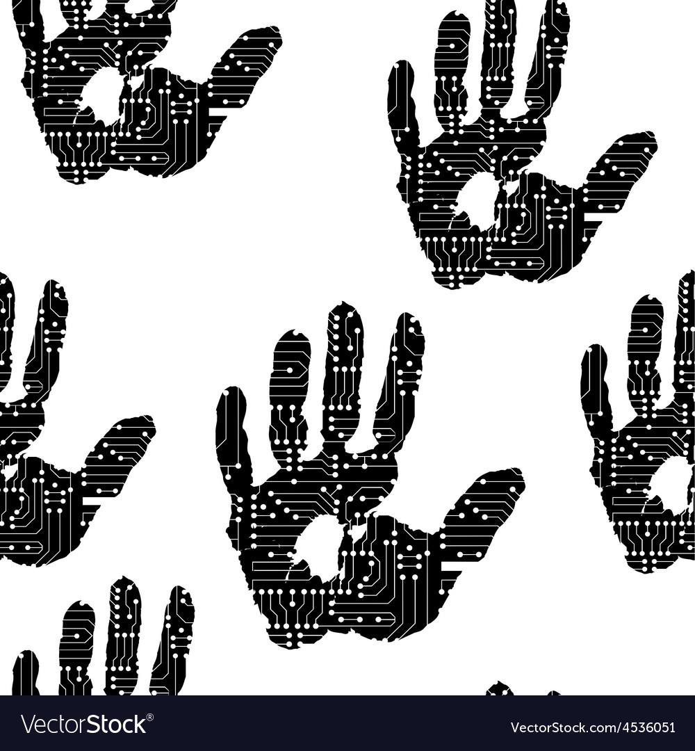 Electronic Handprint Pattern