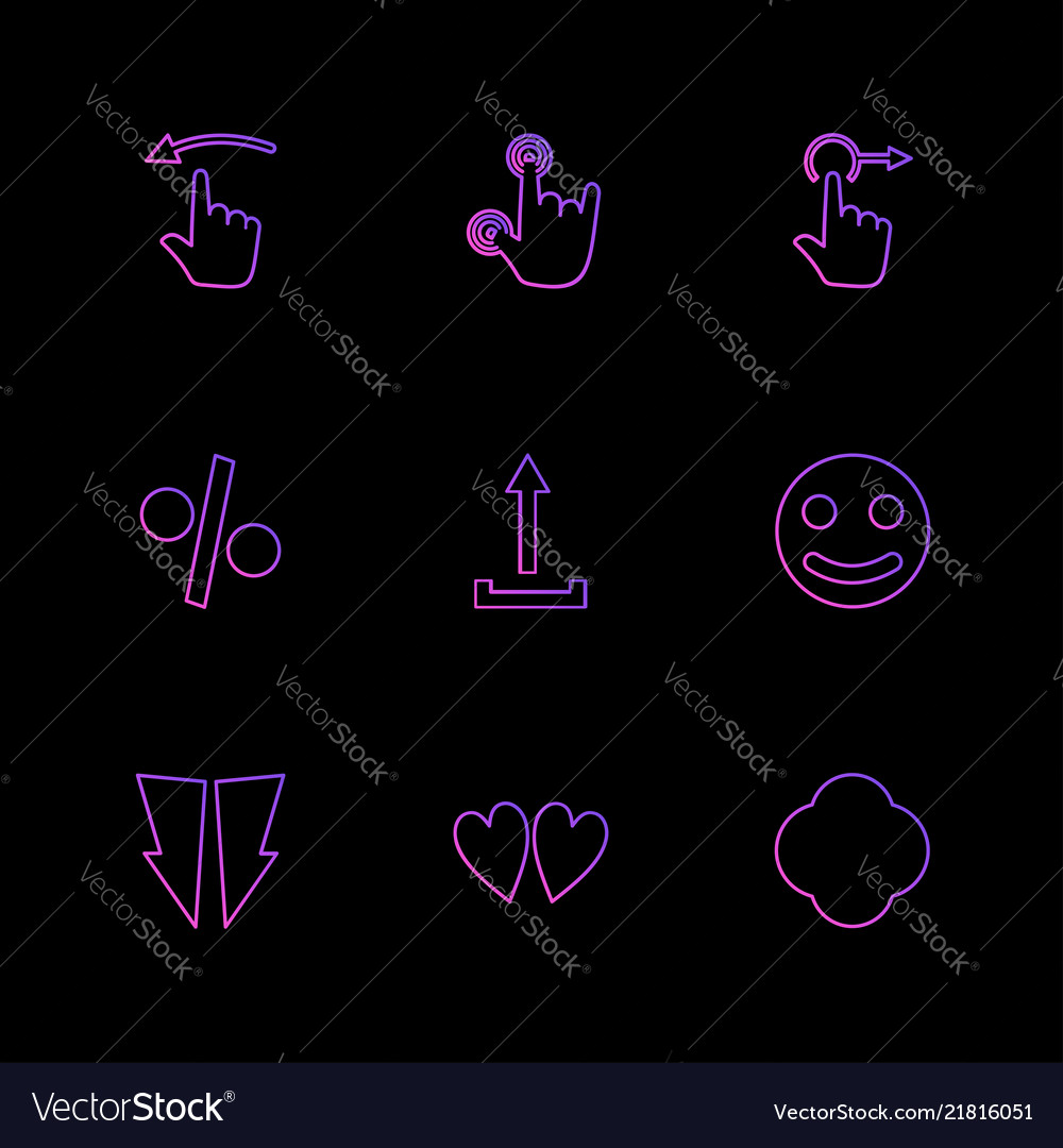 Emoji upload percentage hands pointer arrows