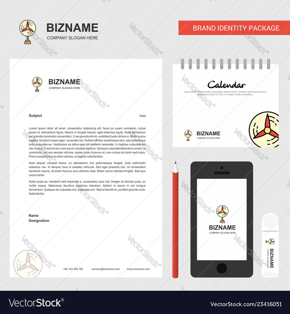 Fan business letterhead calendar 2019 and mobile