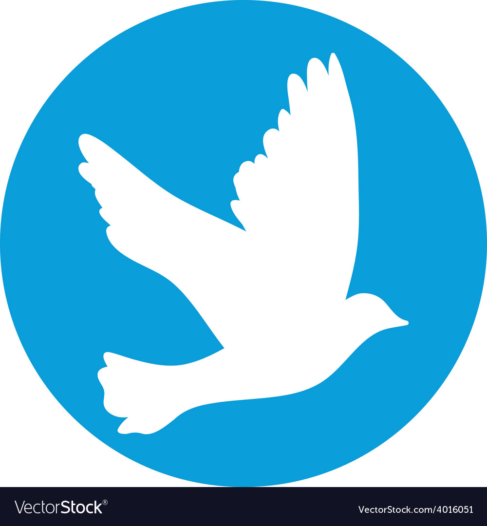Как выглядит голубь мира Flying dove for peace concept and wedding design Vector Image