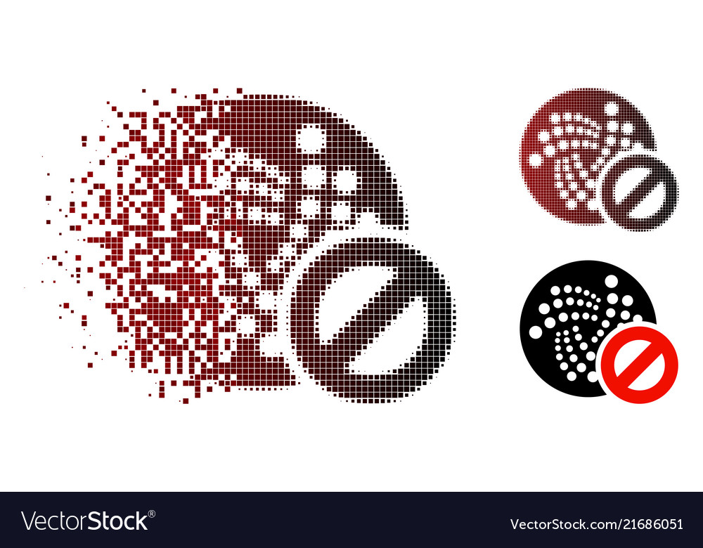 Fragmented Stop Icon - Dissolution