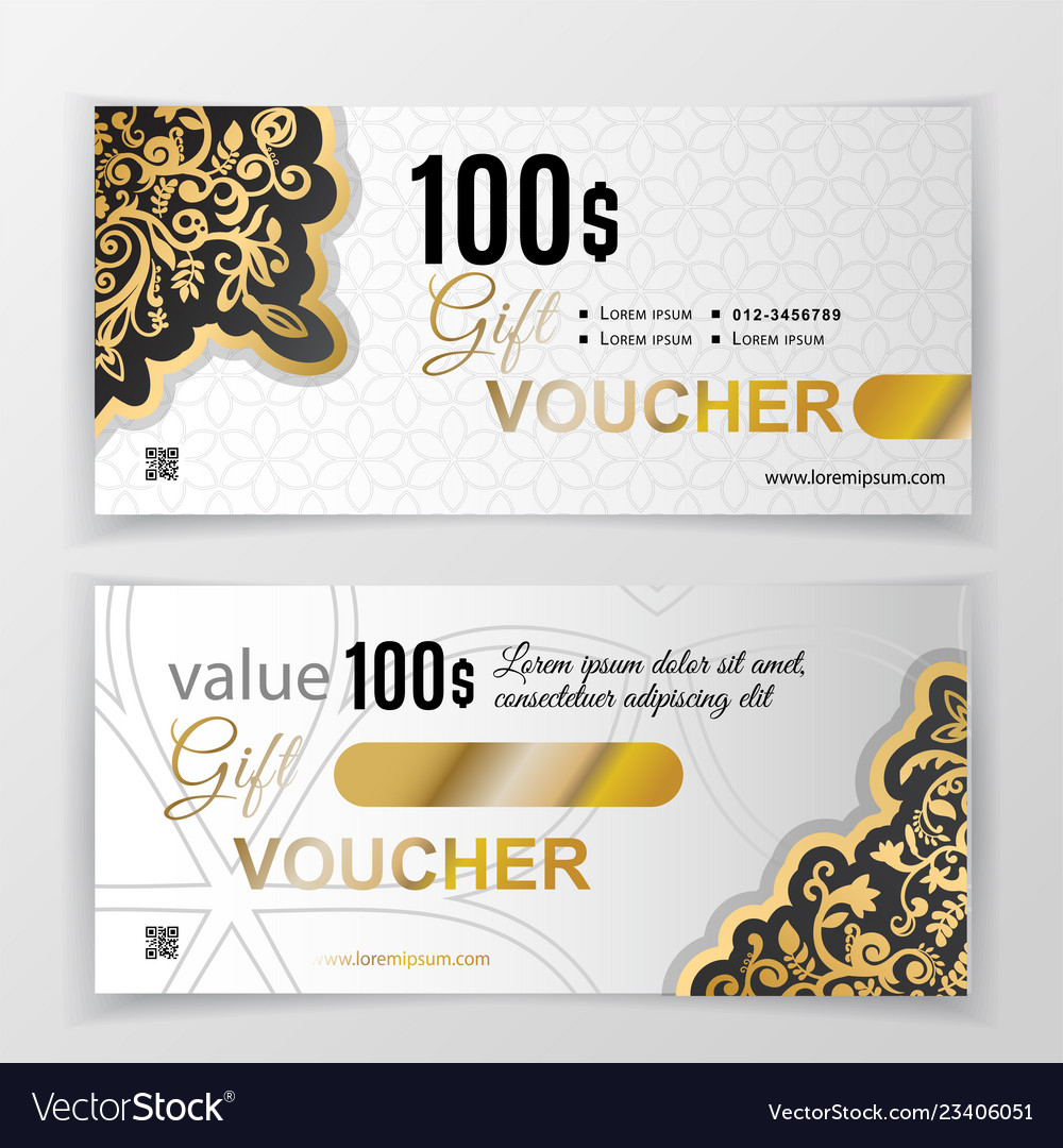 Gift voucher template universal flyer Royalty Free Vector