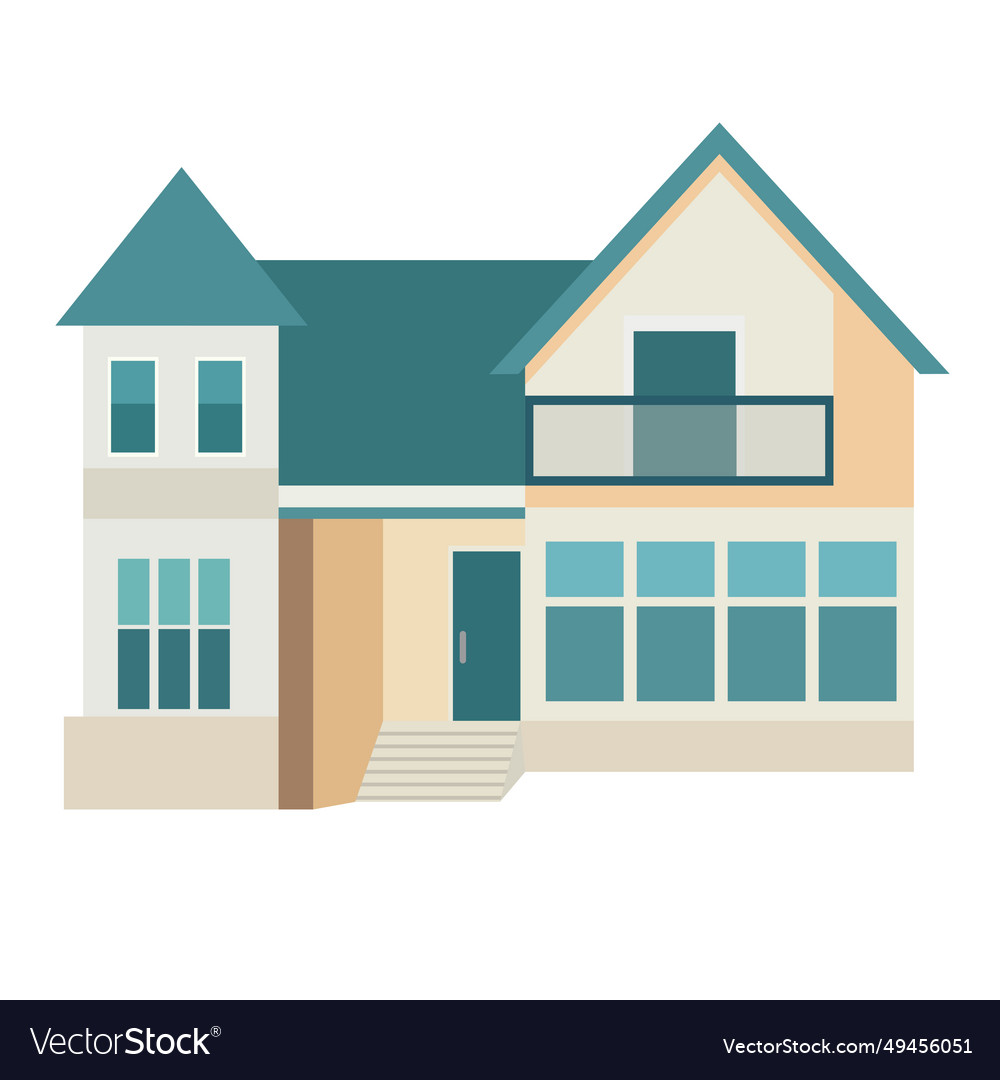House building architecture front view