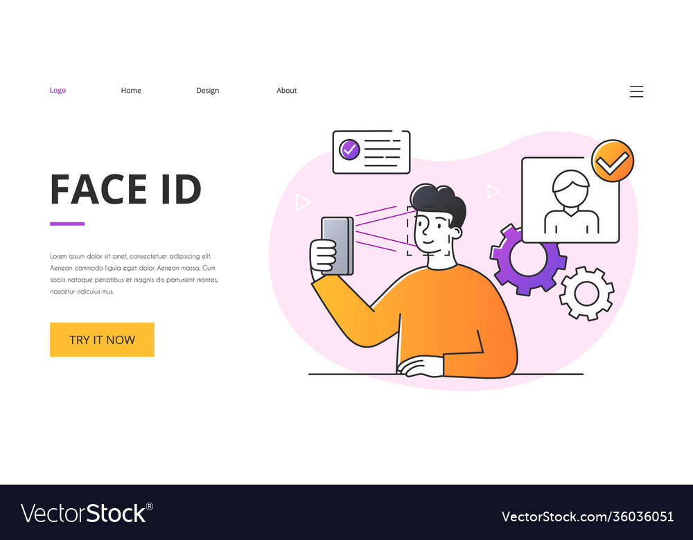 Identity verification abstract concept vector image Identity verification abstract concept