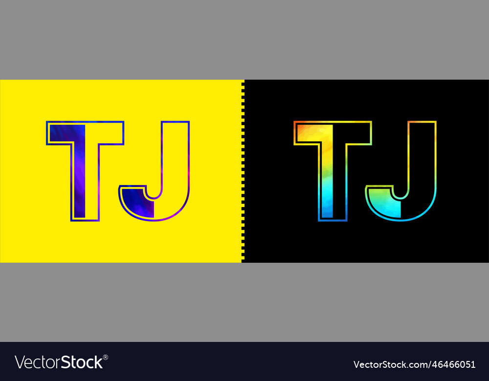 Initial letter tj logo icon design template