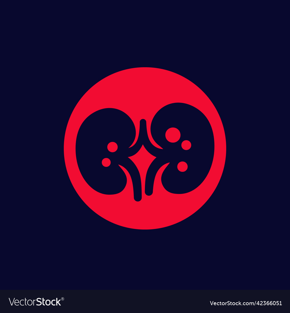 Kidney stones and renal pain icon Royalty Free Vector Image