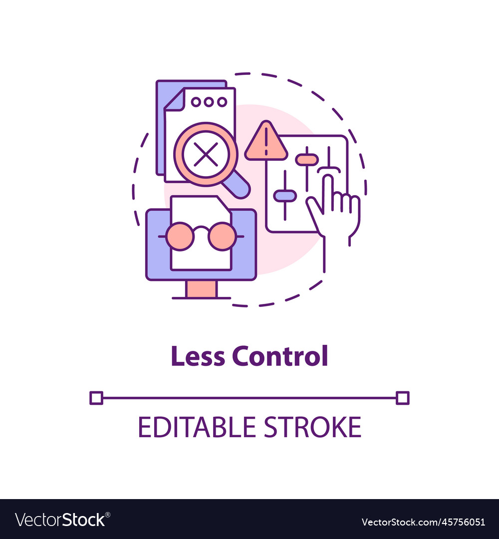 Less control concept icon