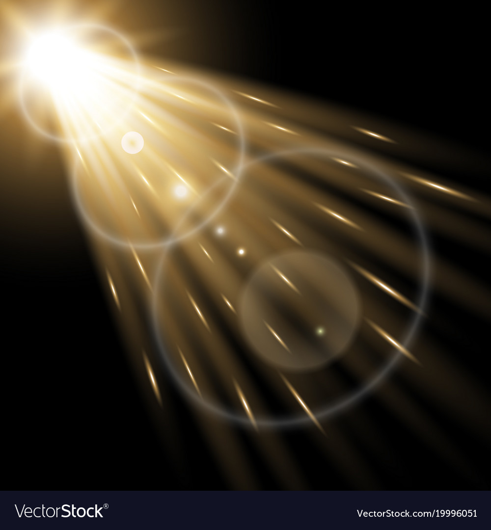 Light circle with a spotlight golden color