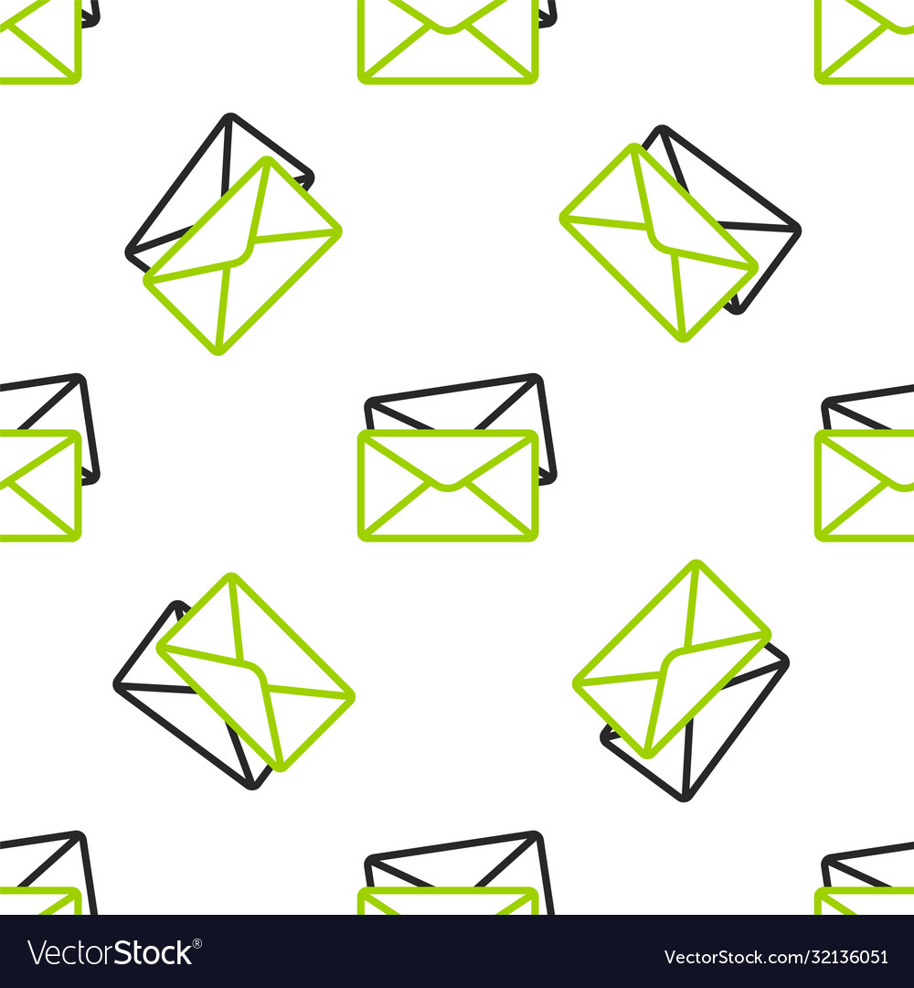 Line envelope icon isolated seamless pattern