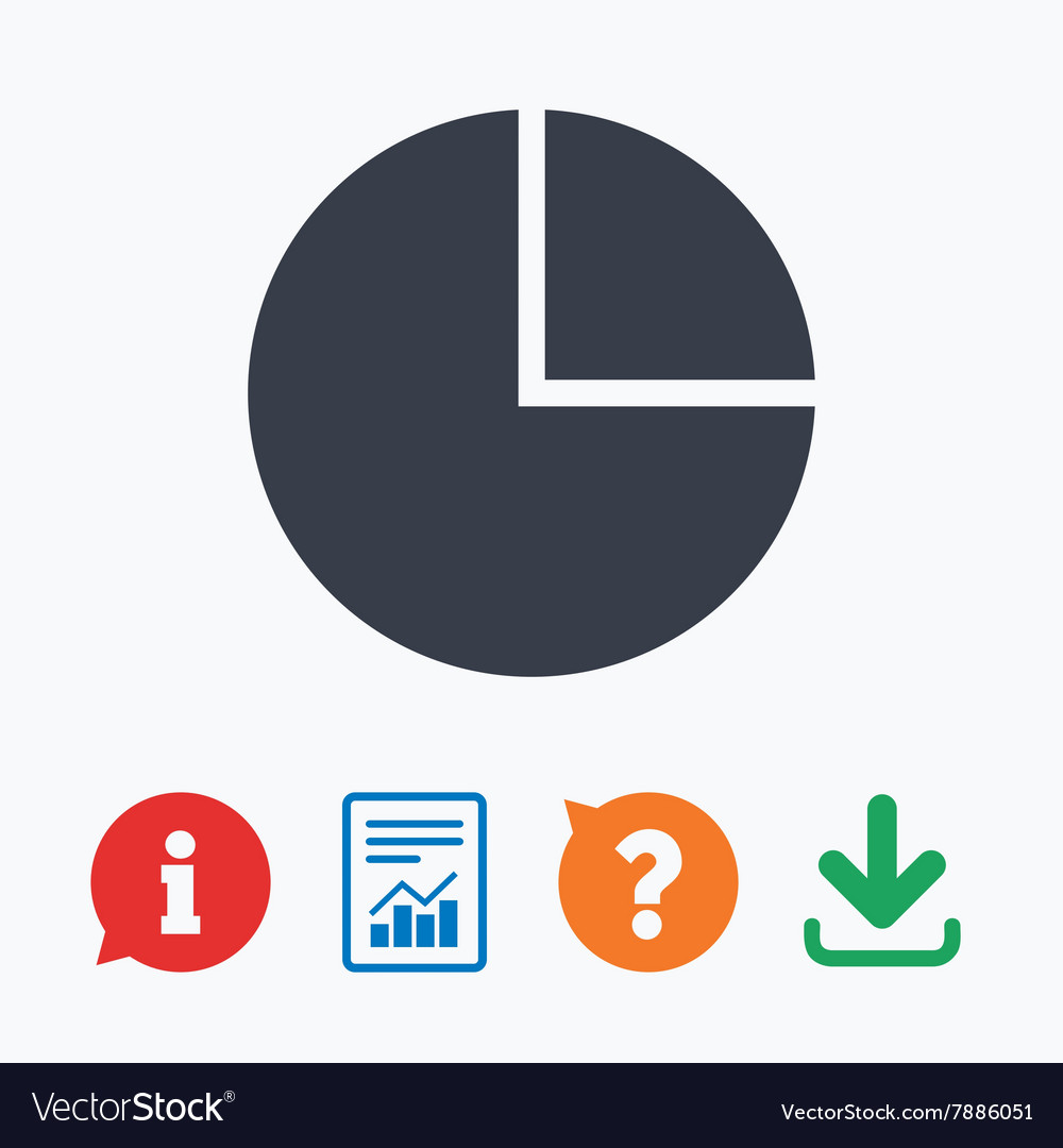 Pie chart graph sign icon diagram button