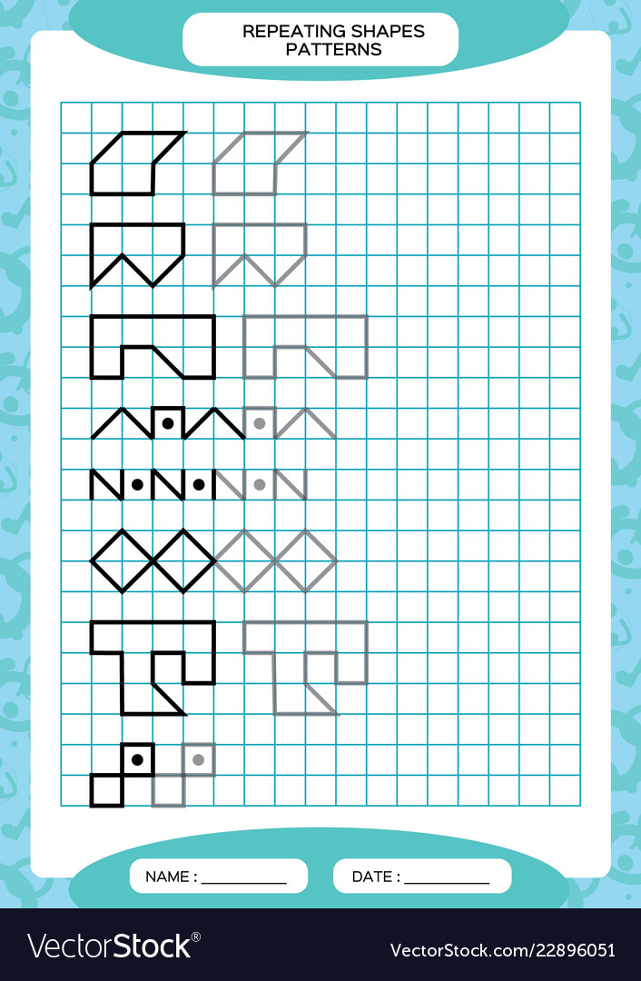Preschool Pattern Tracing Worksheet