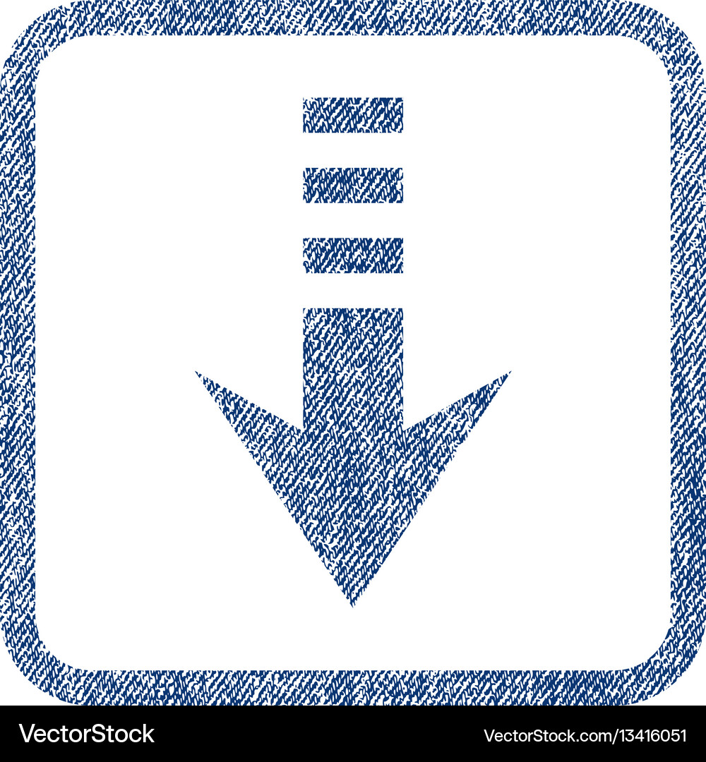 Send down fabric textured icon Royalty Free Vector Image