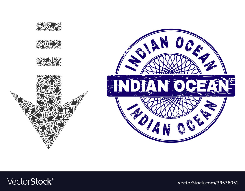 Send down fractal composition of icons vector image Send down fractal composition of icons