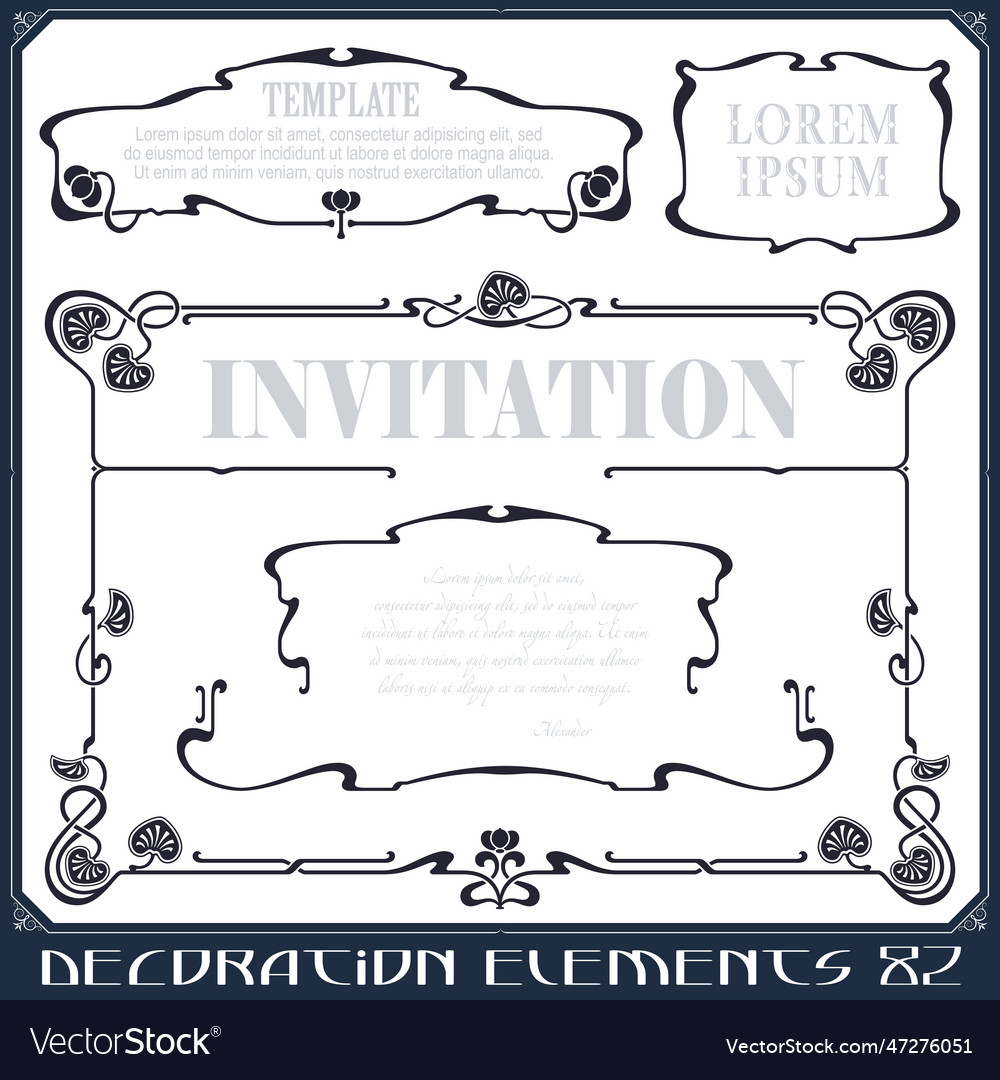 Set of calligraphic design elements and page decor
