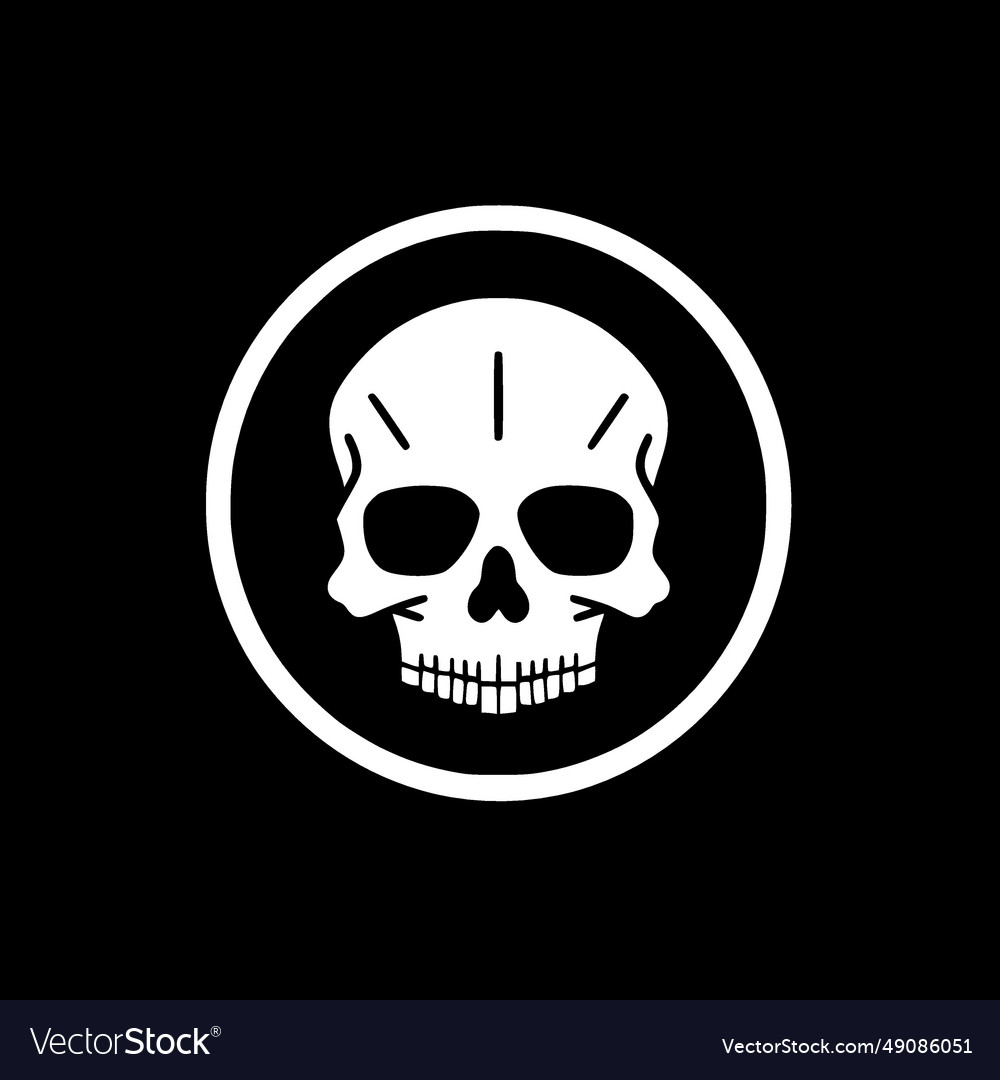 Totenkopf - minimalistische und einfache Silhouette