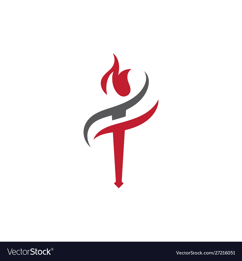 Torch icon design vector image Torch icon design