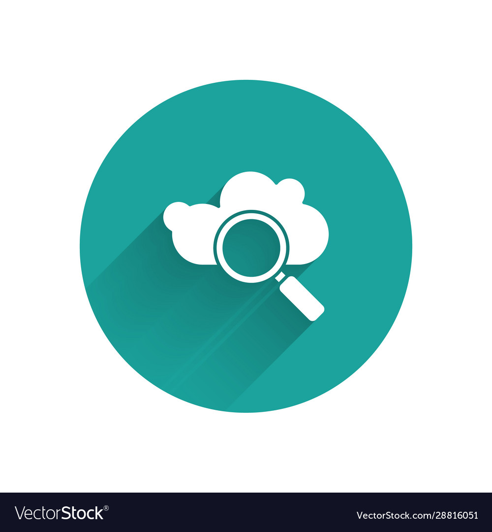 White search cloud computing icon isolated Vector Image White search cloud computing icon isolated