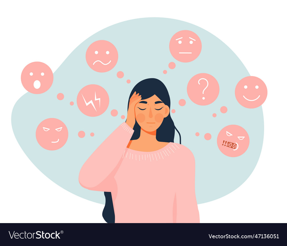 Woman With Mood Royalty Free Vector Image VectorStock the-mood-meter-i-m-fine-vs-suicidal-the-mood-meter-know-your-meme