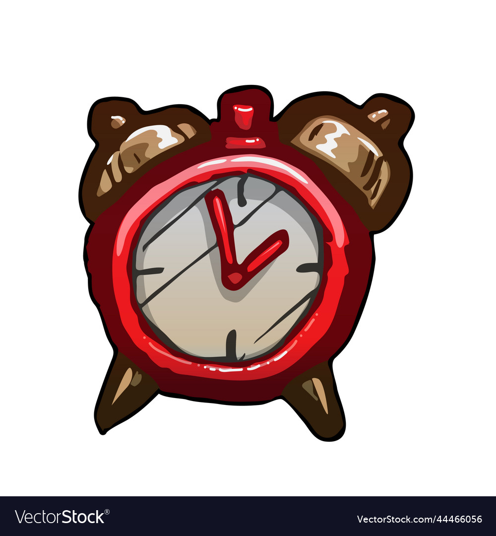 Alarm clock on white background