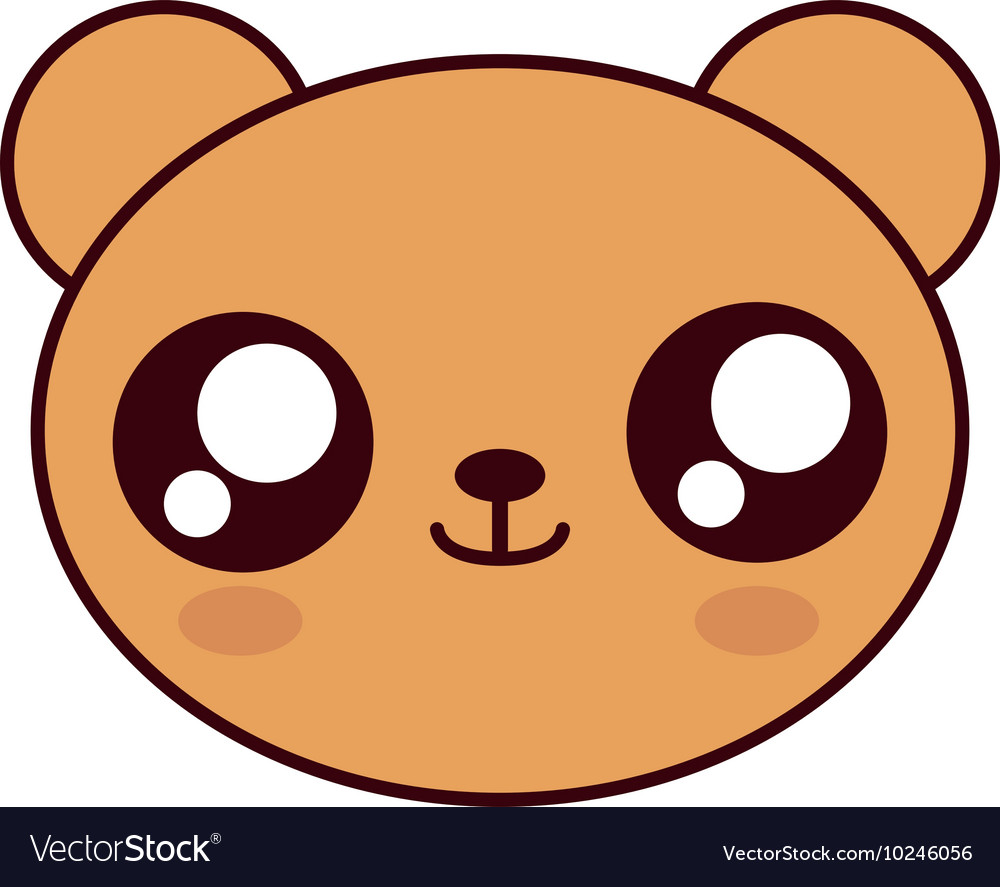 Panda bear kawaii cute animal icon Royalty Free Vector Image