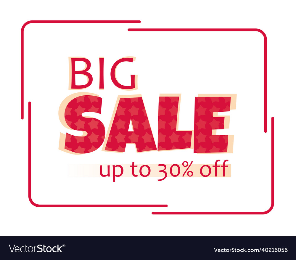 Big sale ready banner graphic design elements