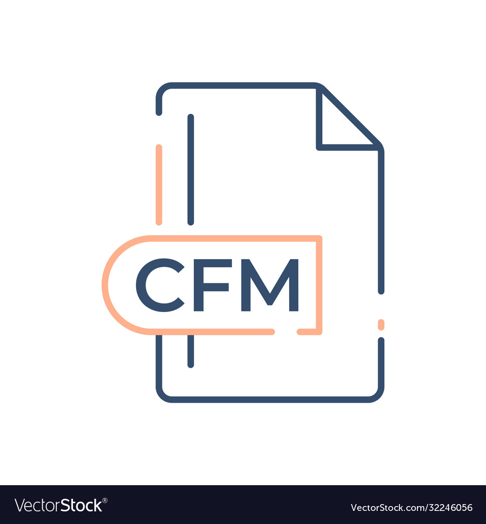 Cfm file format icon extension line