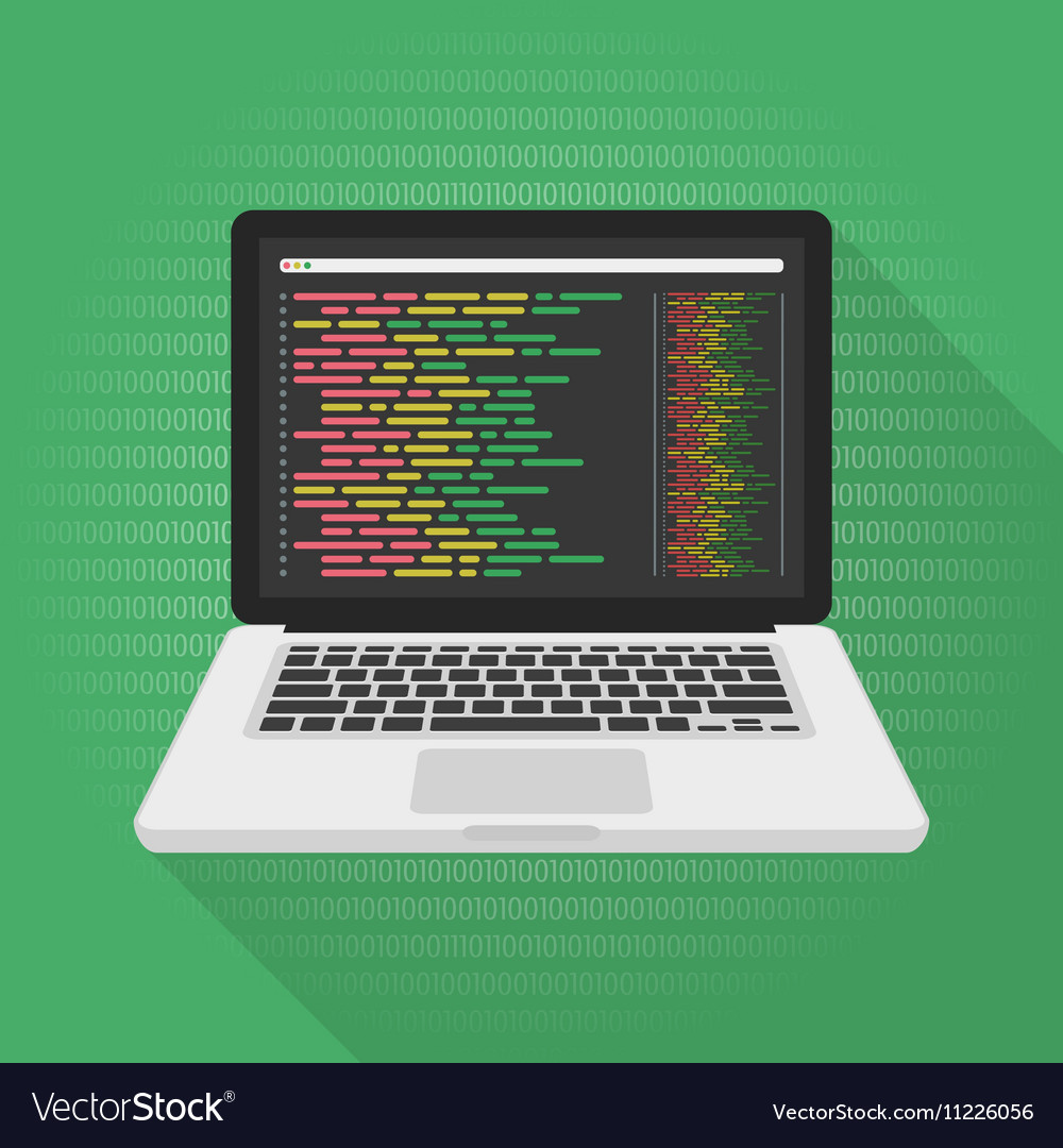 Coding on Laptop Screen