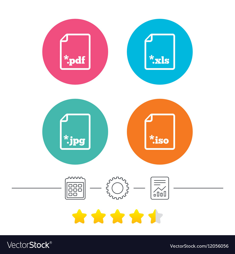 Document signs file extensions symbols
