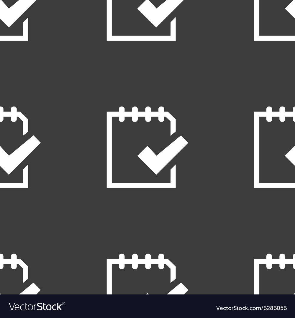 Edit document sign icon seamless pattern on a gray