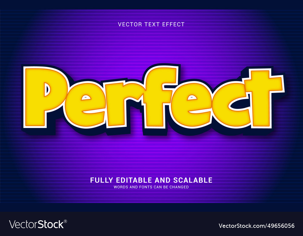 Editable text effect perfect style