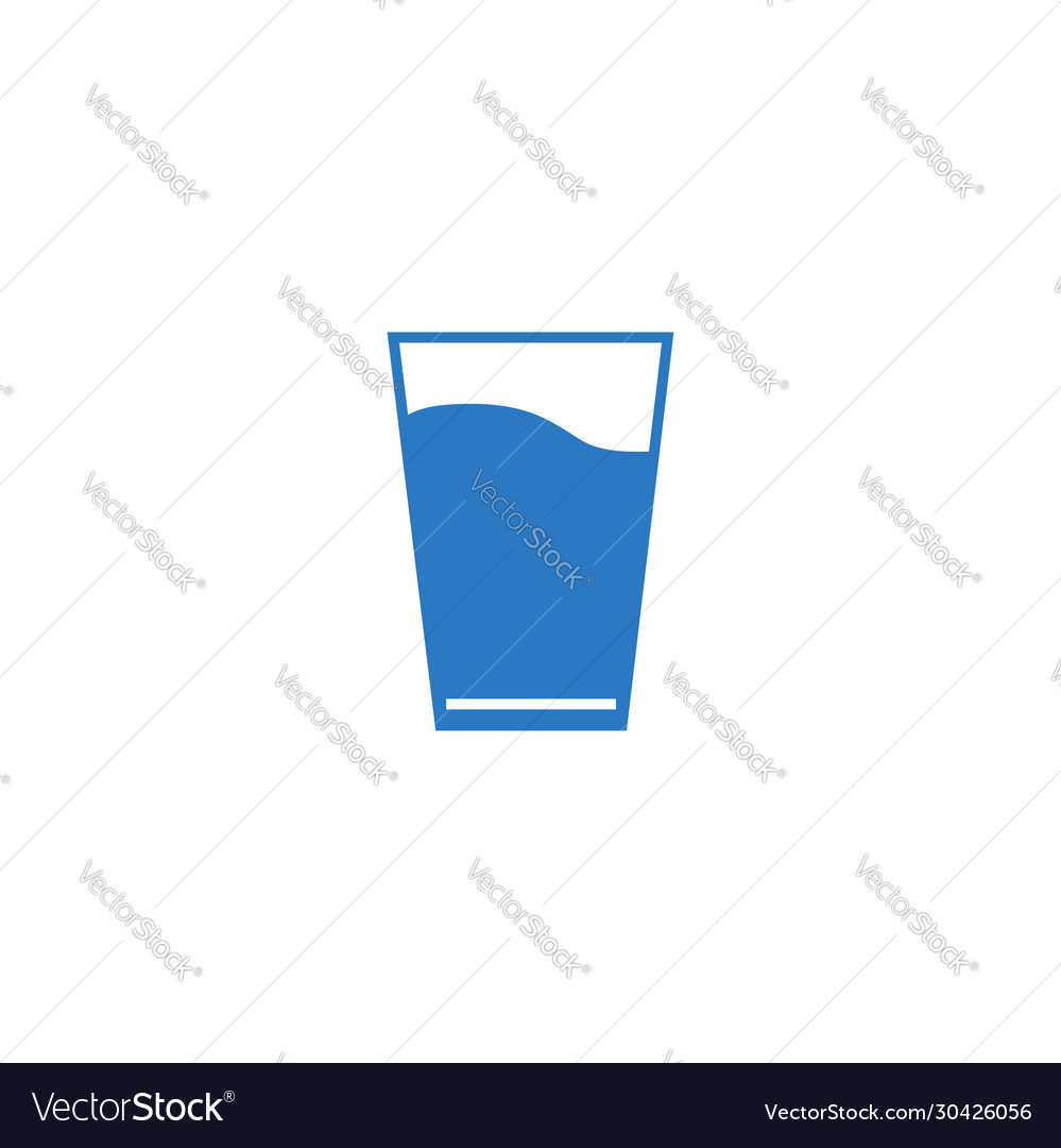 Glass Water Related Glyph Icon Royalty Free Vector Image 5284