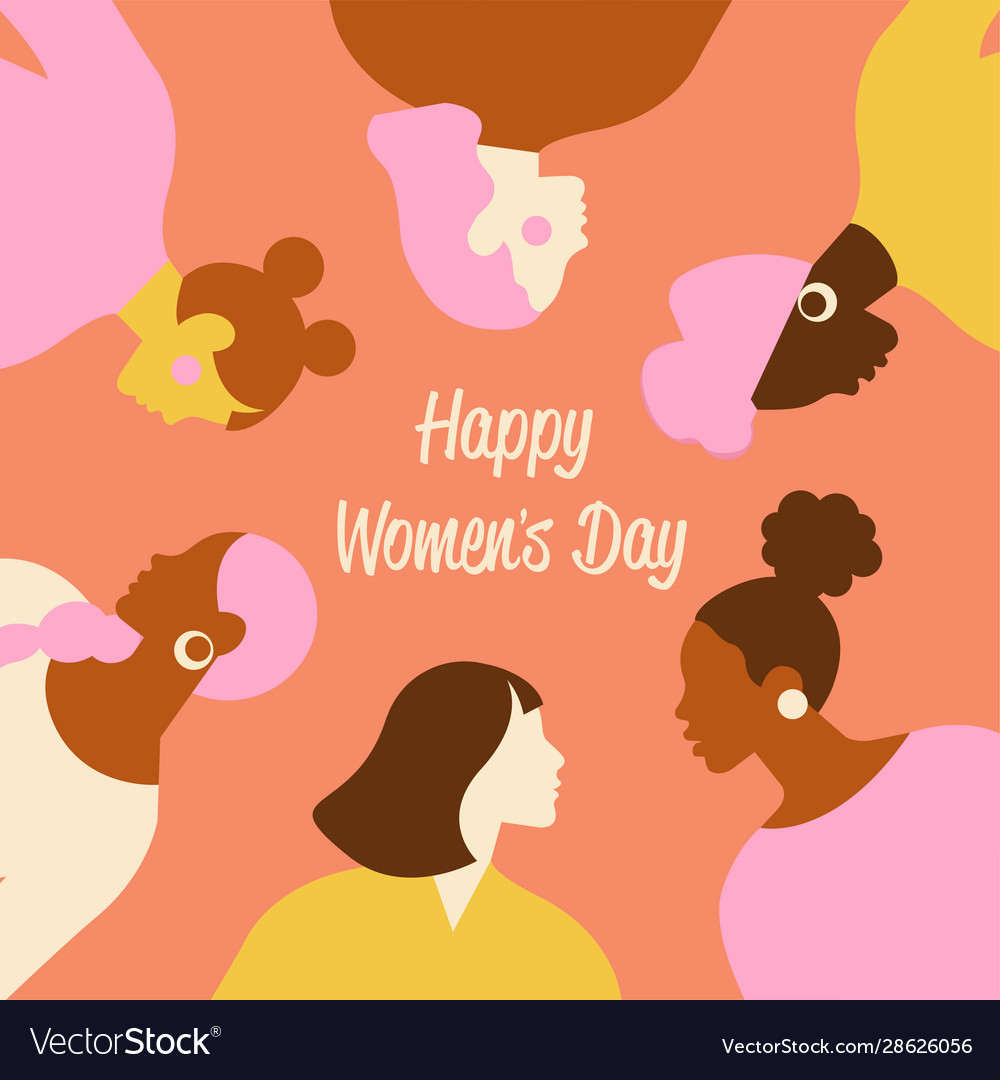 International women s day templates with Vector Image