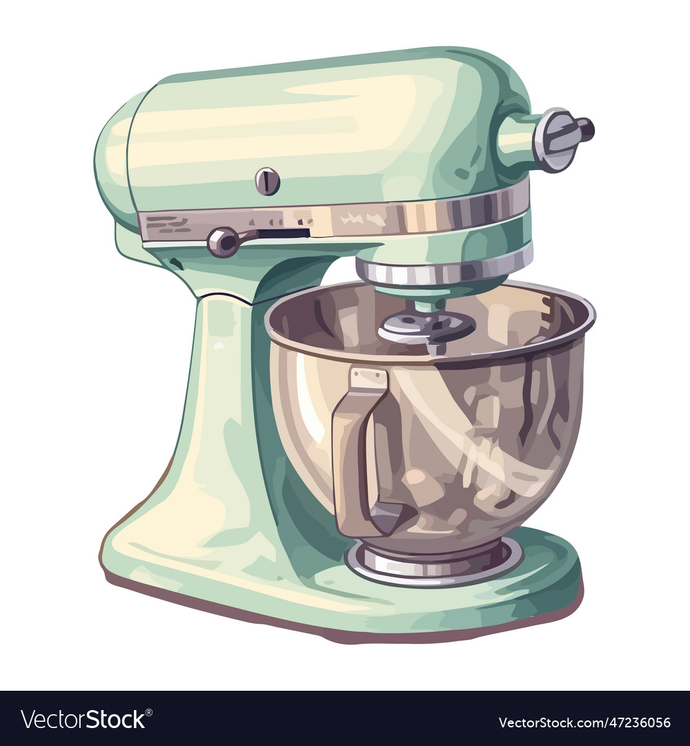 Making fresh with metallic electric mixer Vector Image